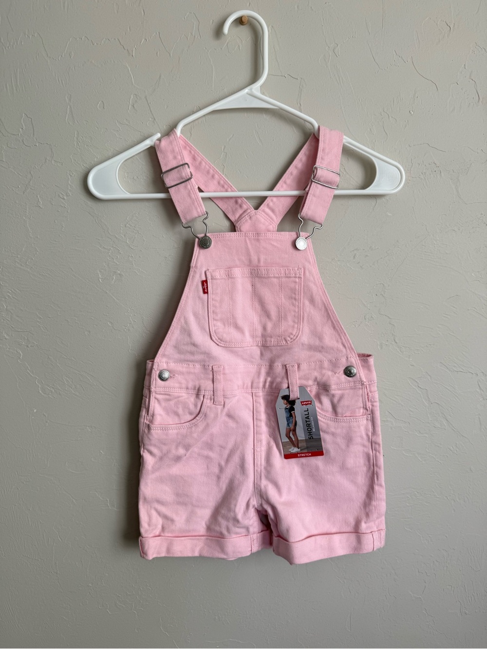 NWT Levi's Pink Short Overalls for Kids